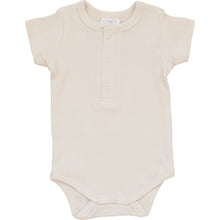 Load image into Gallery viewer, Organic Cotton Ribbed Short Sleeve Onesie | Vanilla
