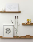 Solid Oak Picture Ledge Shelf | Handcrafted in England