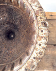 Patinated Cast Iron Scalloped Garden Urn