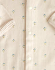 Vintage Blue Floral Collared Onesie