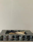 Scallop Edge Marble Box Tray | Moss
