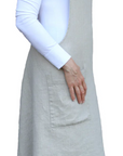 Stonewashed Linen Cross Back Apron