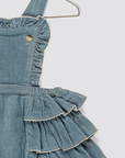 Dhalia Velvet Romper | Eggshell