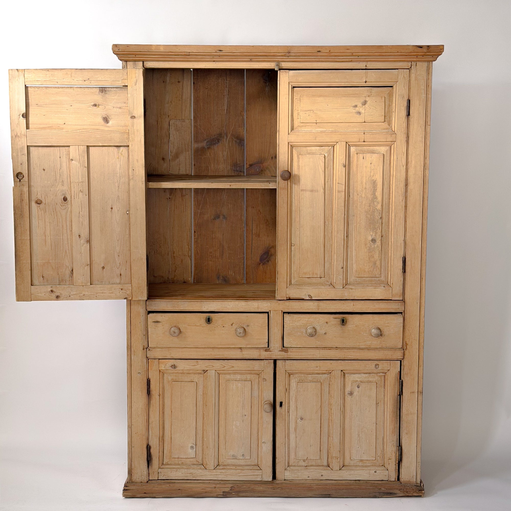 Scrubbed Pine Farmhouse Cupboard