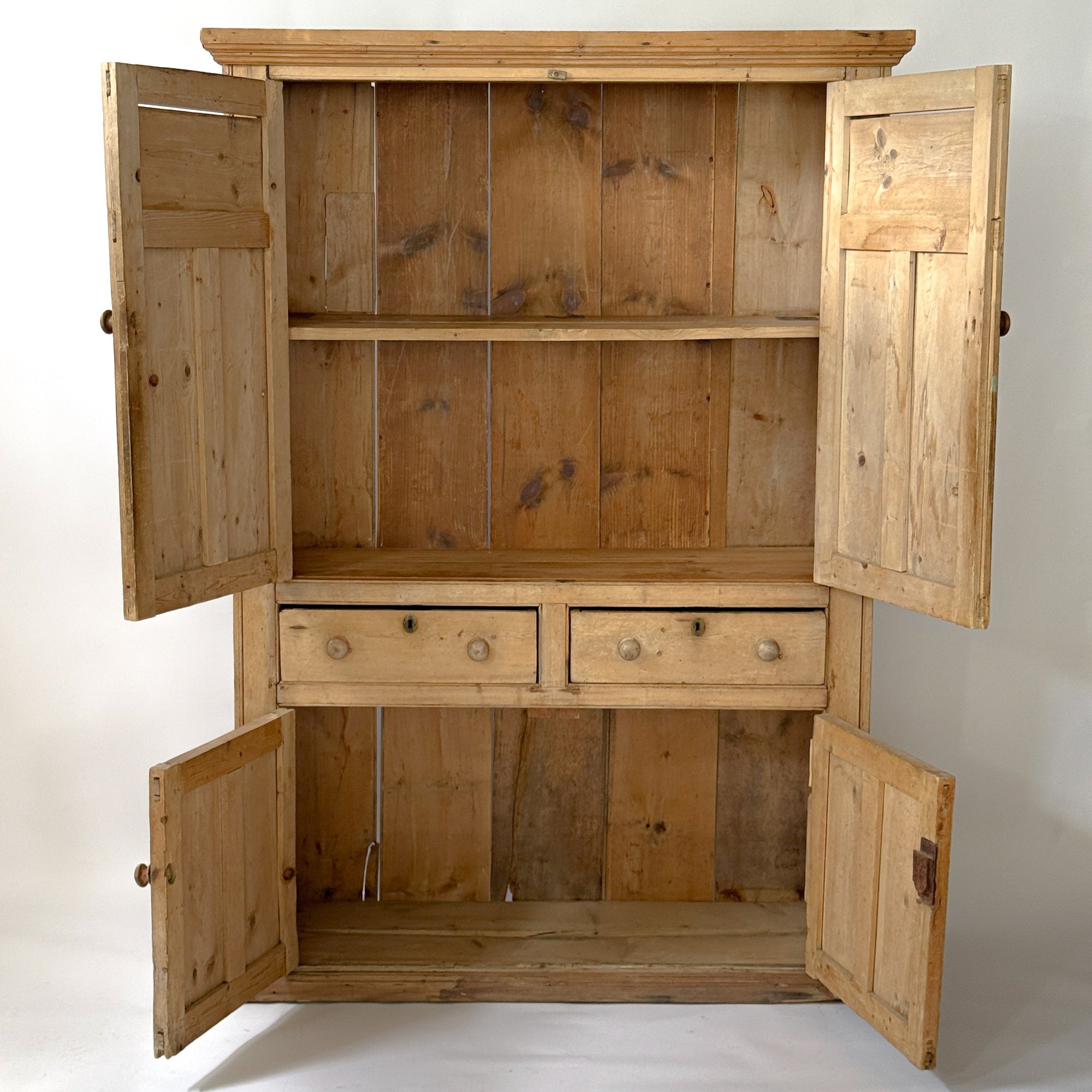 Scrubbed Pine Farmhouse Cupboard