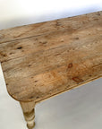 Antique Scrubbed Pine European Console Table + Desk