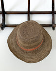 French Market Raffia Sun Hat with Leather Band
