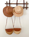 French Market Raffia Sun Hat with Leather Band