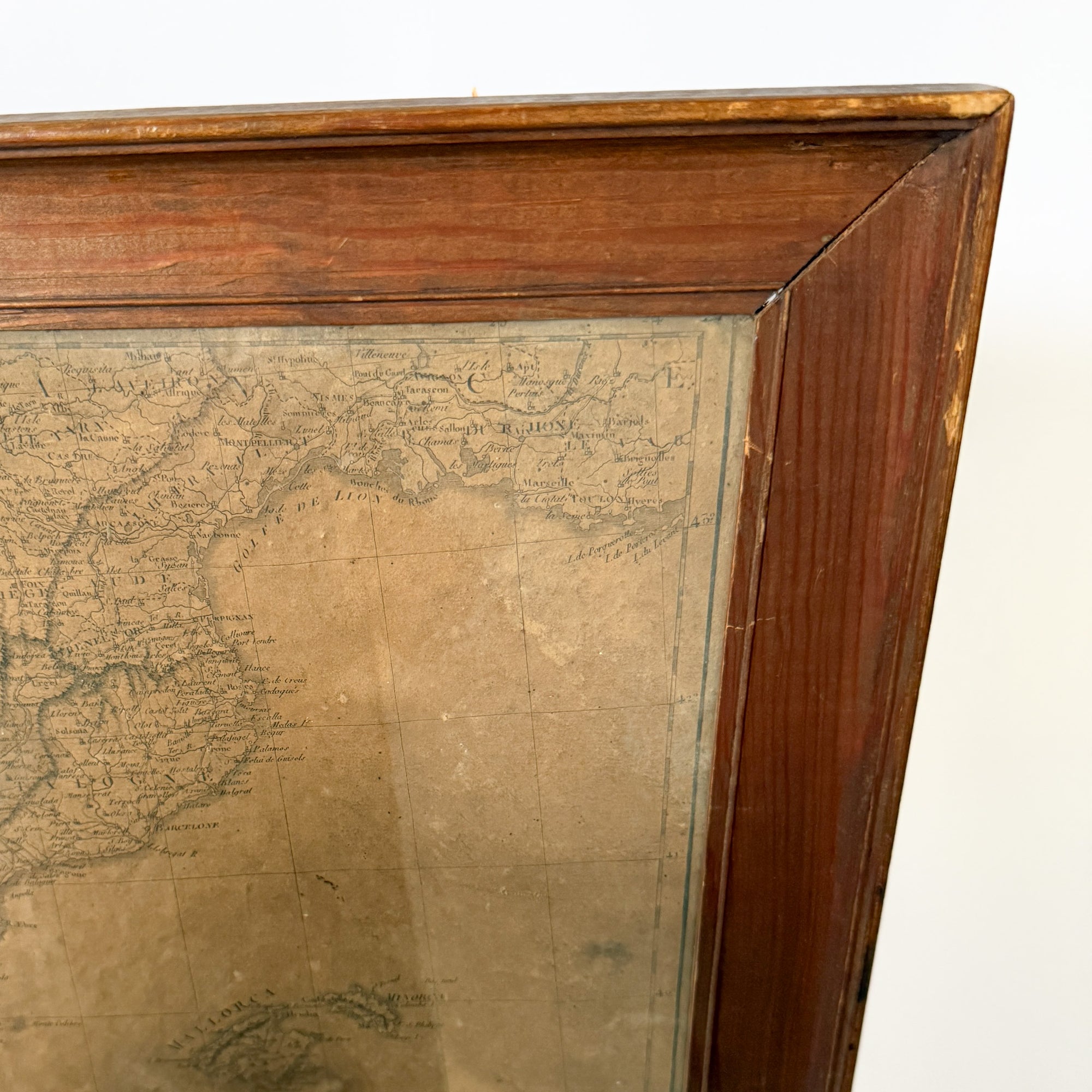 Original 19th Century Framed Vintage Map of Espagne | Circa 1823
