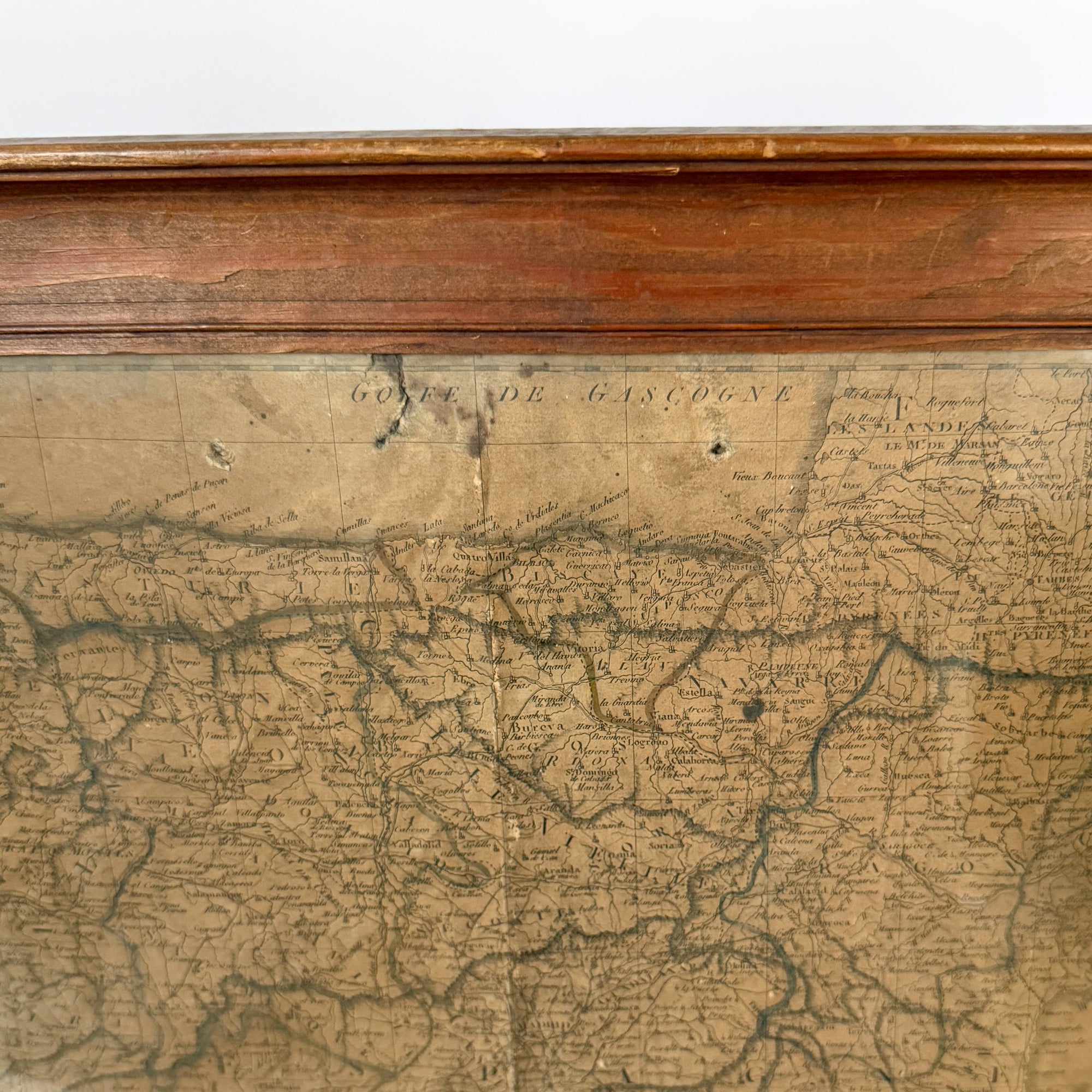 Original 19th Century Framed Vintage Map of Espagne | Circa 1823