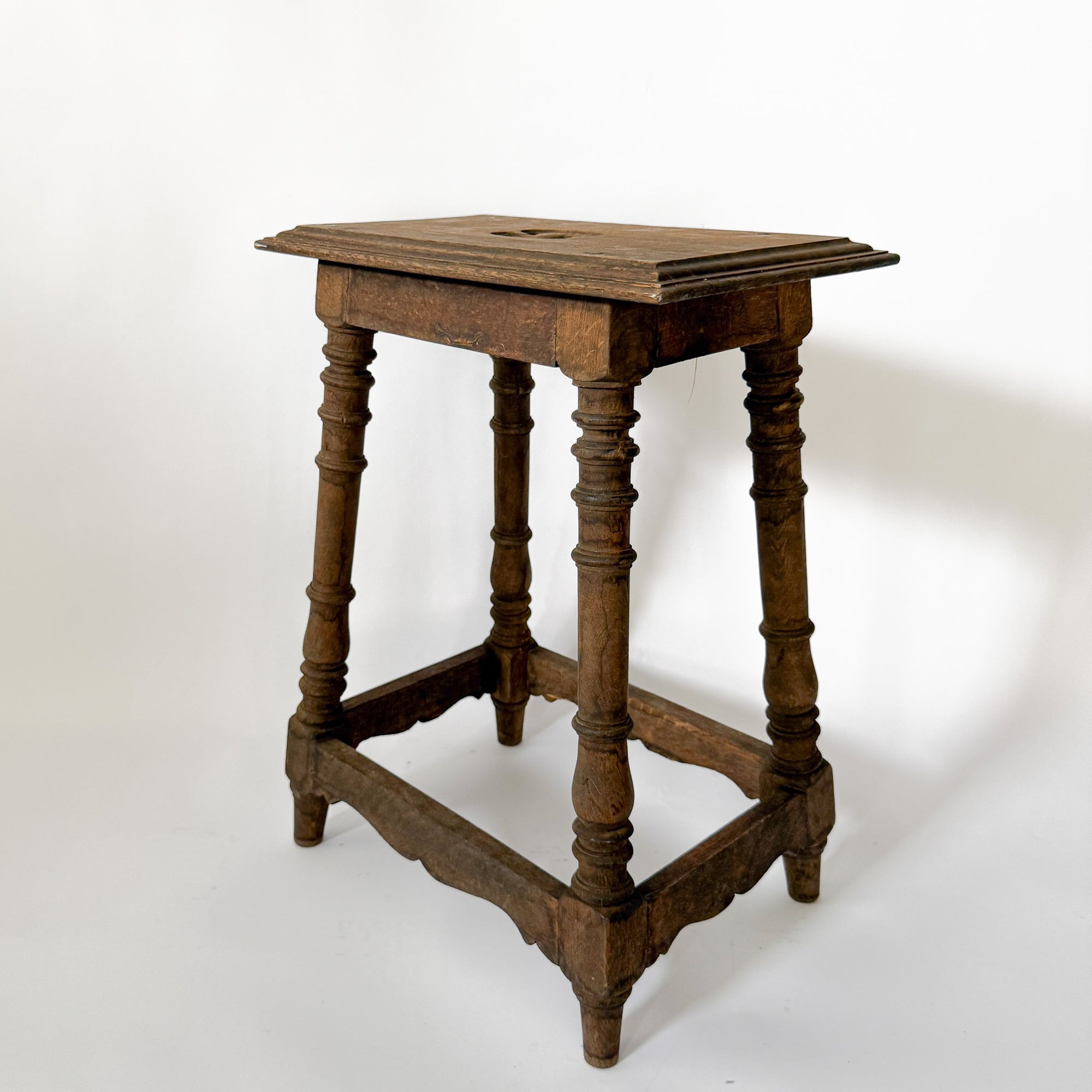 Antique Walnut Stool | Spain