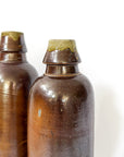 Rare Pair of European Stoneware Bottles | No. 837
