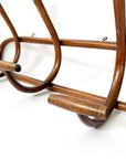 Vintage French Thonet Style Bentwood 3 Hook Coat & Hat Rack