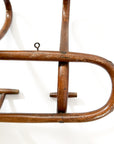 Vintage French Thonet Style Bentwood 3 Hook Coat & Hat Rack