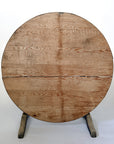Round Folding French Vineyard Table
