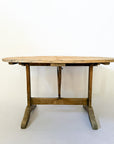Round Folding French Vineyard Table