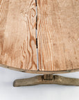 Round Folding French Vineyard Table