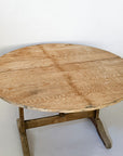 Round Folding French Vineyard Table
