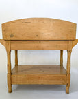 Antique Scrubbed Pine Farmhouse Wash Stand with Storage Drawers