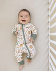 Ribbed Zipper Footed Pajamas | Camping