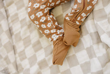 Load image into Gallery viewer, Ribbed Zipper Footed Pajamas | Spiced Blossoms
