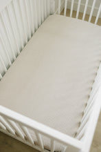 Load image into Gallery viewer, Muslin Crib Sheet | Taupe Stripe
