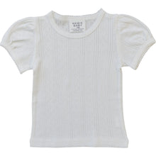 Load image into Gallery viewer, Organic Cotton White Pointelle T-Shirt
