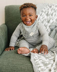 Plush Muslin Quilt | Forest + Green Stripe