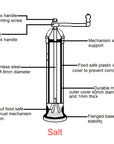 European Brass 8" Salt Mill