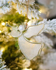 Capiz Shell Angel | Halo & Trumpet Ornament