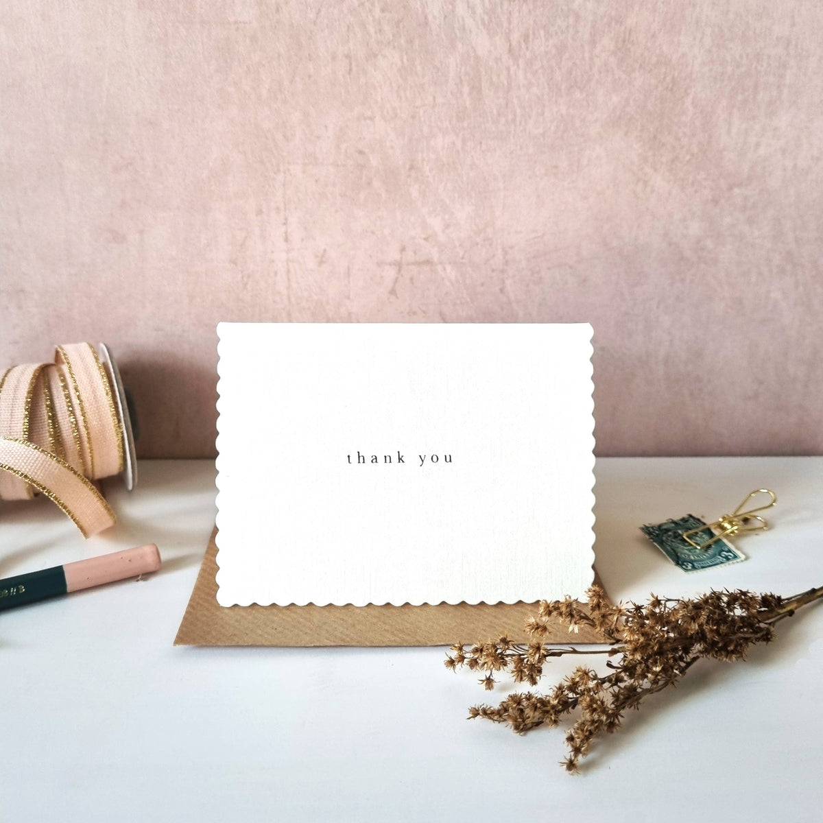 Thank You | Petite Hand Printed Greeting Card