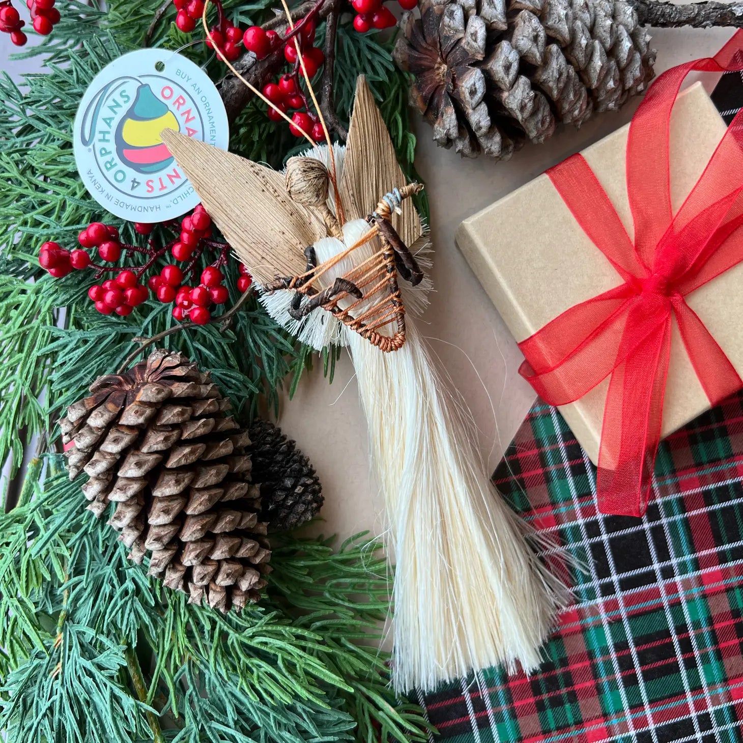 Sisal Angel Ornaments