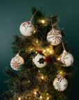 Nordic Embroidered Wool Bauble Ornaments