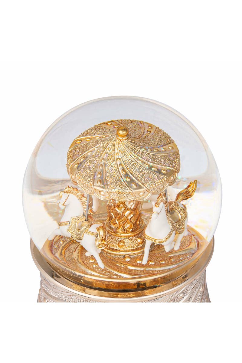 Heirloom Musical Snow Globe | Golden Carousel