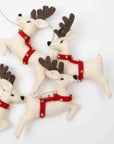 Embroidered Wool Santa's Sleigh Garland