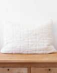 Quilted Natural Ivory Pillowcase | Standard