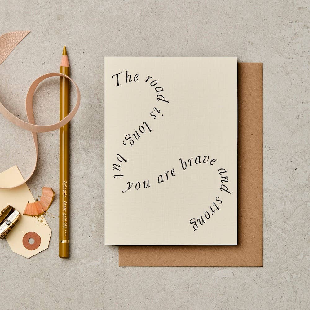 The Long Road | Hand Printed Greeting Card