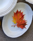 Handmade Oval Italian Platter | Lace