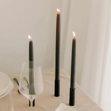Load image into Gallery viewer, Dipped 14&quot; Beeswax Taper Candles | Set of 2 | Charcoal

