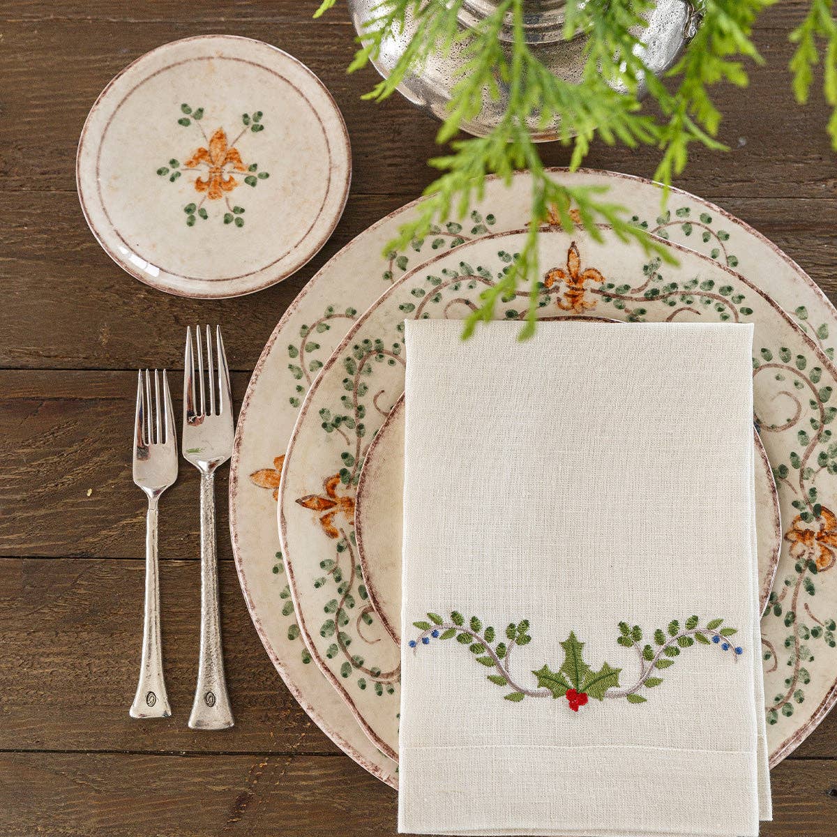 Hand-painted Petite Italian Plate | Vintage Garden