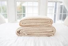 Load image into Gallery viewer, Waffle Knit Twin Blanket | Ivory
