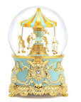 Heirloom Musical Light-Up Snow Globe | Tiffany Blue Carousel