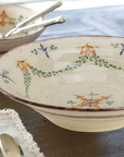Hand-Painted Large Italian Bowl | Vintage Garden