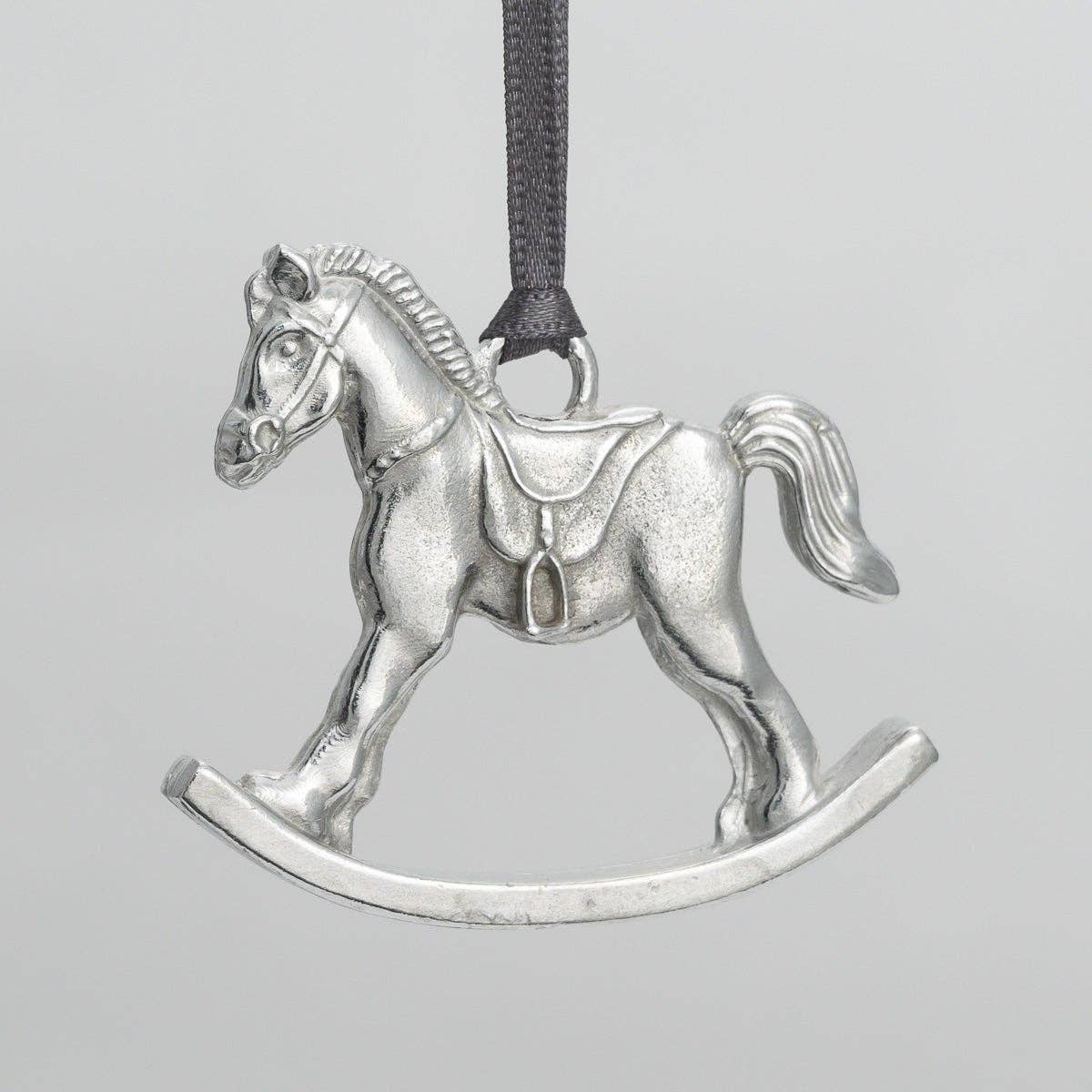 English Pewter Petite Ornament | Rocking Horse