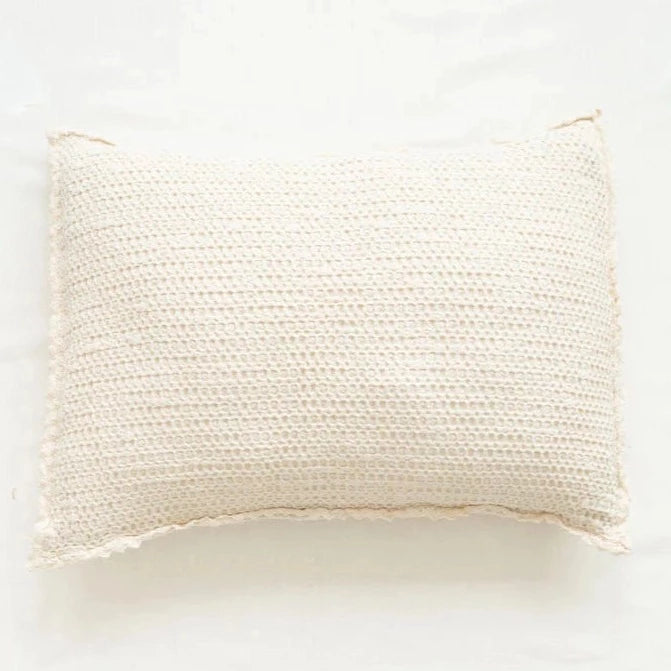 Waffle Knit Standard Pillowcase | Ivory