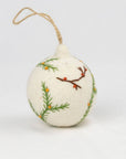 Nordic Embroidered Wool Bauble Ornaments