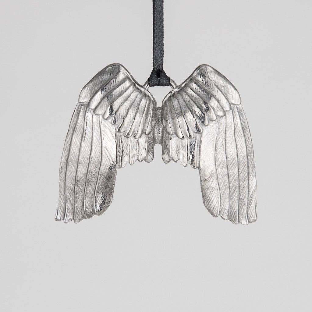 English Pewter Petite Ornament | Angel Wings