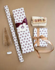 Premium Wrapping Paper Roll | Cranberry Topiary