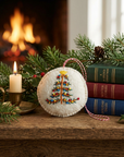 Hand Embroidered Wool Christmas Tree Ornament