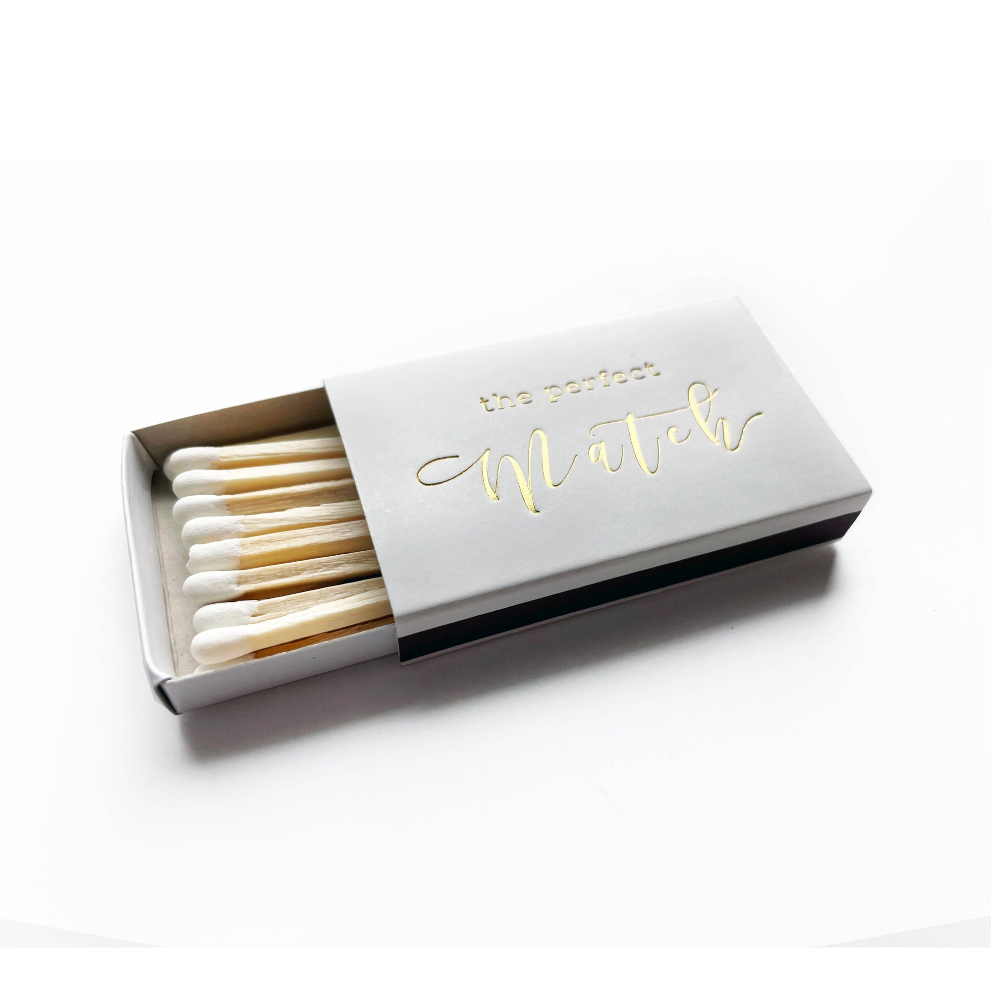 The Perfect Match | White &amp; Gold Matchbook